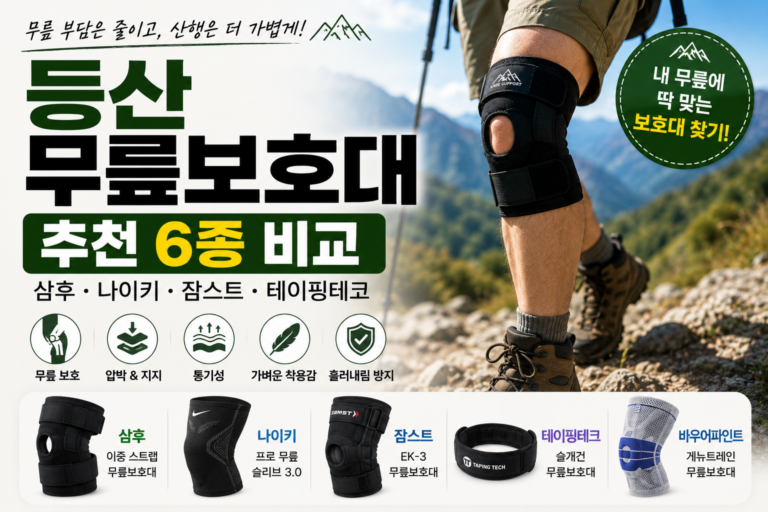 등산 무릎보호대 추천 | 삼후, 나이키, 잠스트, 테이핑테크 비교