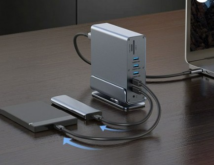 아모란나 C타입 15in1 멀티 허브 USB4 도킹스테이션 트리플 듀얼 4K 60hz 모니터