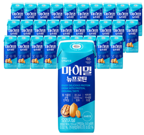 마이밀 뉴프로틴 드링크 오리지널 190ml 30개 ｜ 곡물맛 단백질 음료 후기 ｜ 바쁜 아침 식사대용