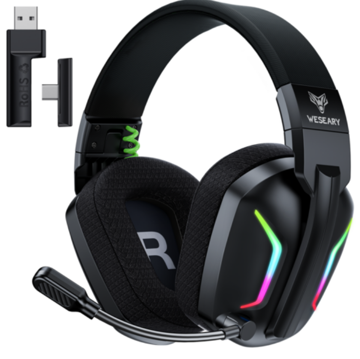 WESEARY WG1 무선 게이밍 헤드셋 추천｜2.4GHz 7.1채널 노이즈캔슬링 마이크
